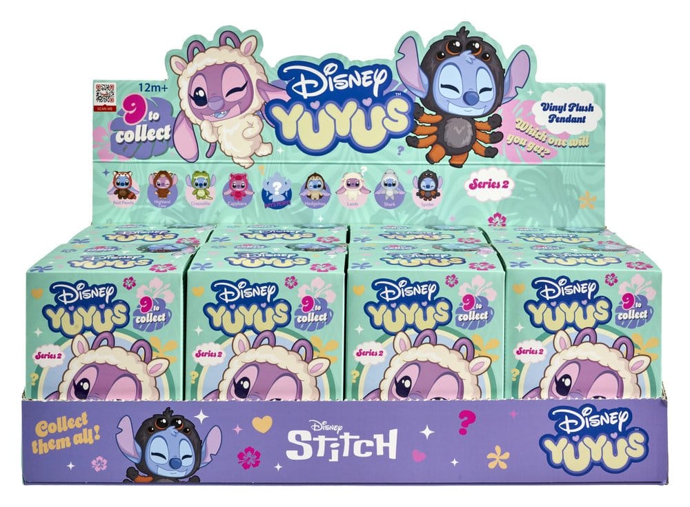 Disney YuYus Plüsch Schlüsselanhänger Wave 2 Stitch & Angel 13 cm Blindbox Display (8) - Preorder - ETA: 26.10.2026