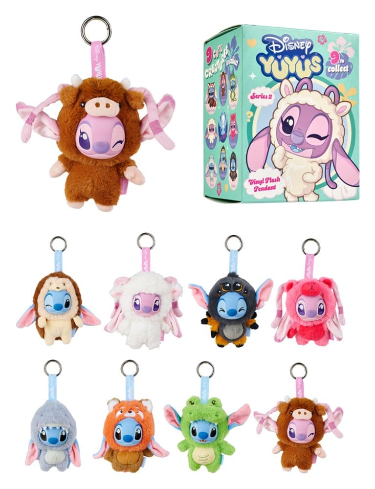 Disney YuYus Plüsch Schlüsselanhänger Wave 2 Stitch & Angel 13 cm Blindbox Display (8) - Preorder - ETA: 26.10.2026