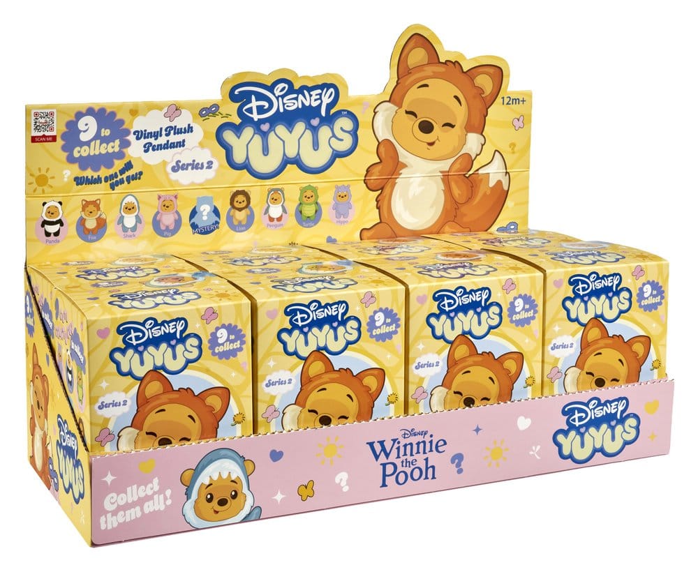 Disney YuYus Plüsch Schlüsselanhänger Wave 2 Winnie the Pooh 13 cm Blindbox Display (8) - Preorder - ETA: 26.10.2026