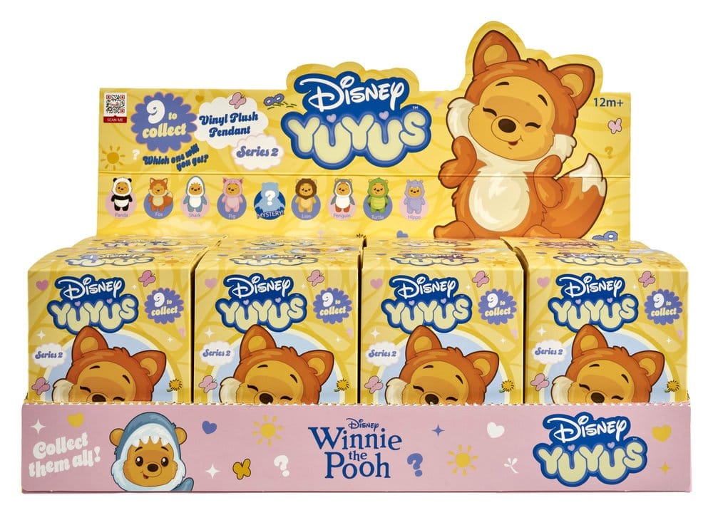 Disney YuYus Plüsch Schlüsselanhänger Wave 2 Winnie the Pooh 13 cm Blindbox Display (8) - Preorder - ETA: 26.10.2026