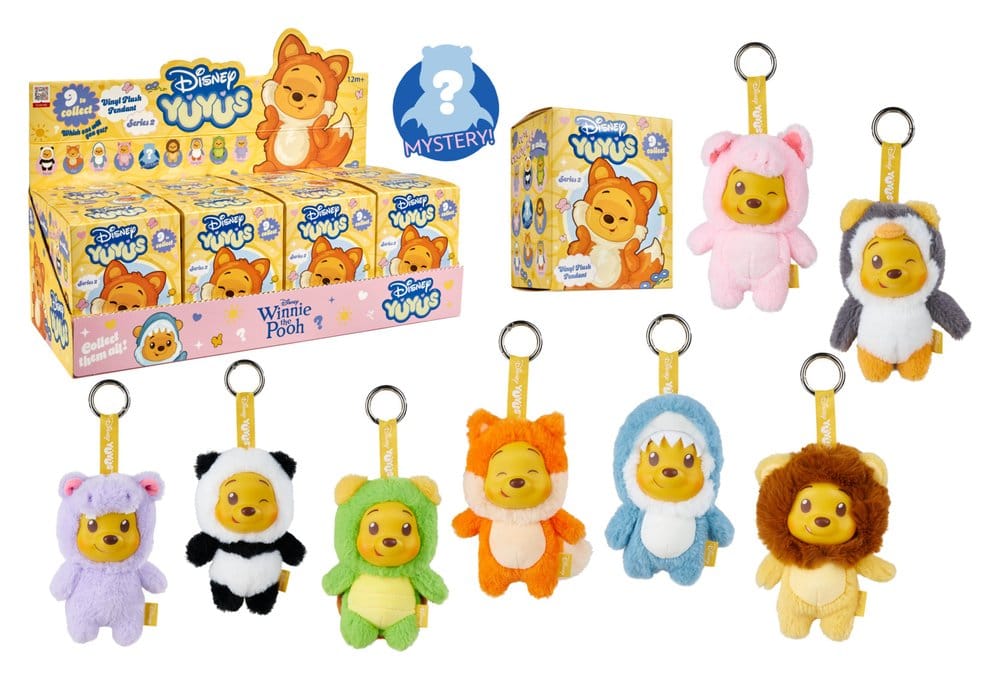 Disney YuYus Plüsch Schlüsselanhänger Wave 2 Winnie the Pooh 13 cm Blindbox Display (8) - Preorder - ETA: 26.10.2026