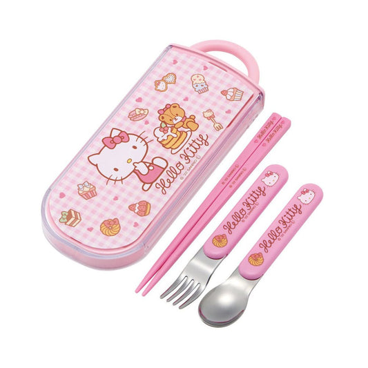 Hello Kitty Essstäbchen & Löffel & Gabel Set Sweety pink - Preorder - ETA: 09.12.2026