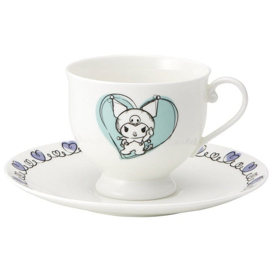 Sanrio Bone China Tasse und Teller Set Kuromi - Versand: 7 Tage nach Bestellung