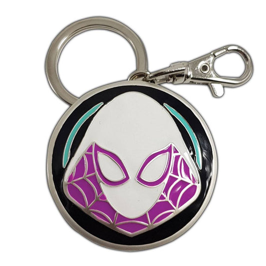 Marvel Comics Metall-Schlüsselanhänger Spider-Gwen Logo - Versand: 5-7 Tage nach Bestellung