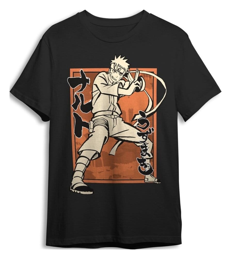 Naruto Shippuden T-Shirt Pose Black Größe L - Versand: 7 Tage nach Bestellung