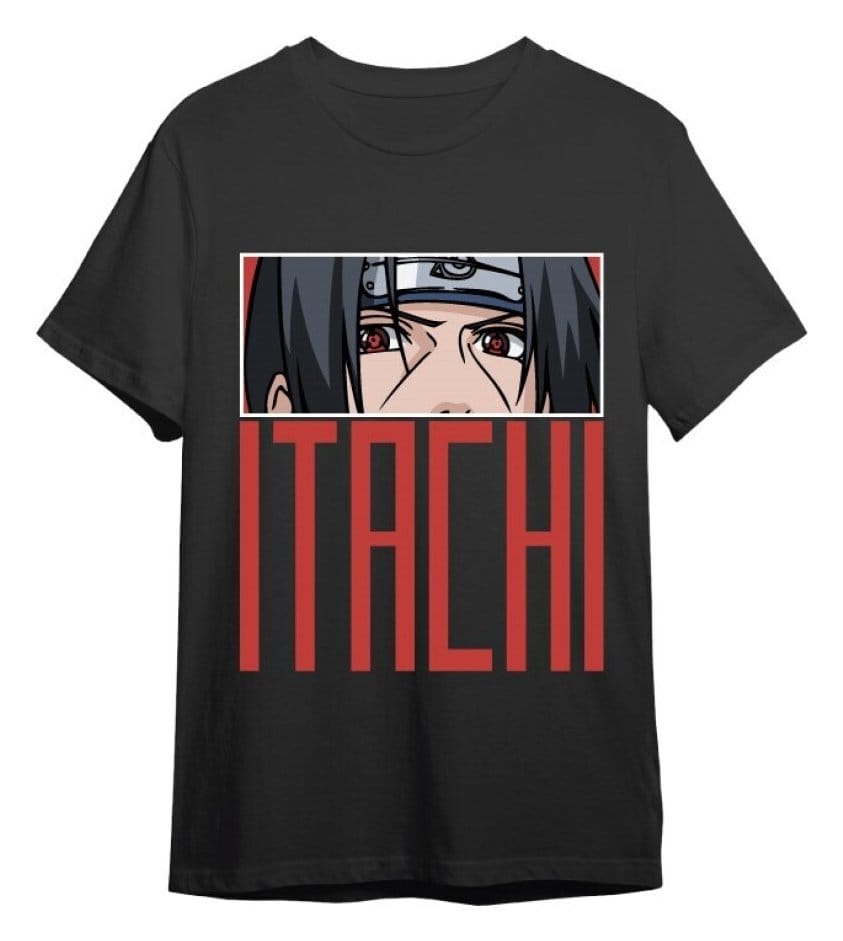 Naruto Shippuden T-Shirt Itachi Eyes Black Größe XXL - Versand: 7 Tage nach Bestellung