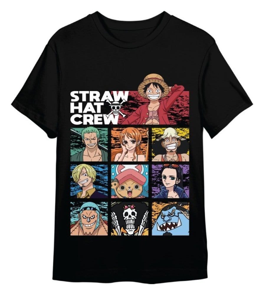 One Piece T-Shirt Straw Hat Crew Schwarz Größe M - Preorder - ETA: 25.08.2026