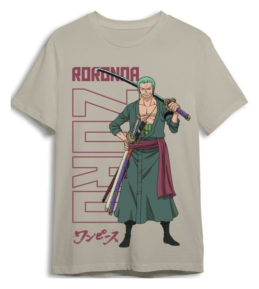 One Piece T-Shirt Roronoa Zoro Sand Größe M - Preorder - ETA: 25.08.2026