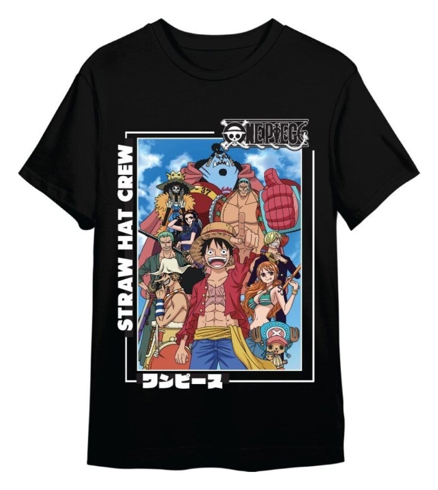 One Piece T-Shirt Straw Hat Crew Schwarz Größe XL - Preorder - ETA: 25.08.2026
