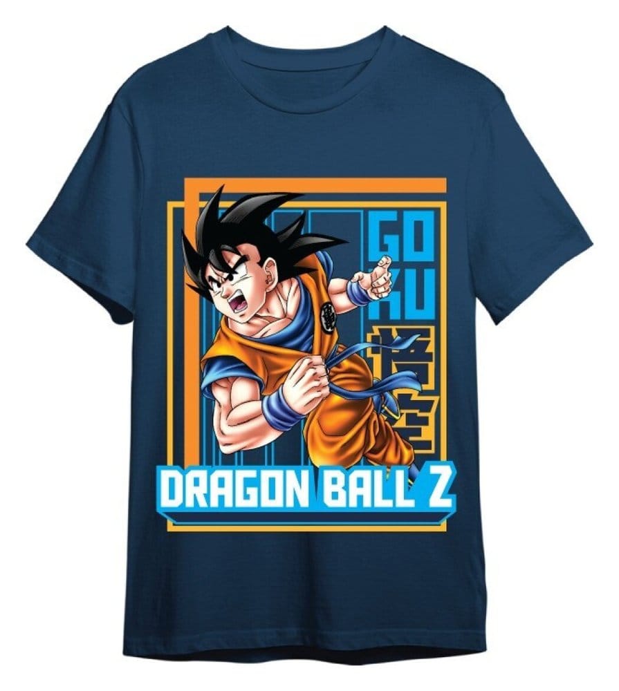 Dragon Ball Z T-Shirt Goku Jeansblau Größe L - Versand: 7 Tage nach Bestellung