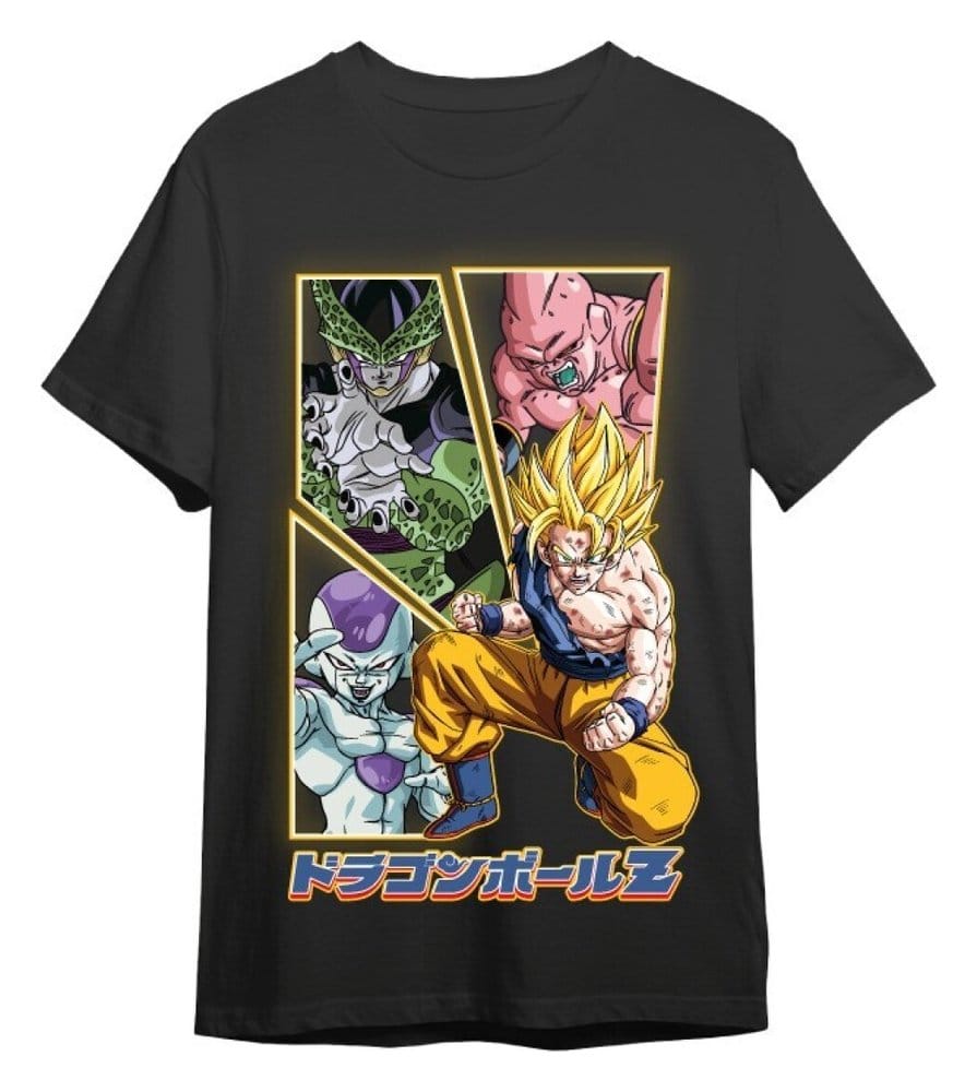 Dragon Ball Z T-Shirt Villains & Goku Schwarz Größe XXL - Versand: 7 Tage nach Bestellung