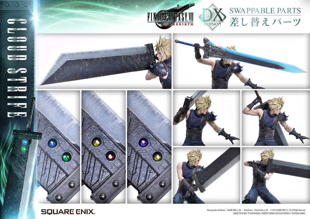 Final Fantasy VII Rebirth Masterline Statue 1/4 Cloud Strife Deluxe Ver. 68 cm   - Versand: 7 Tage nach Bestellung