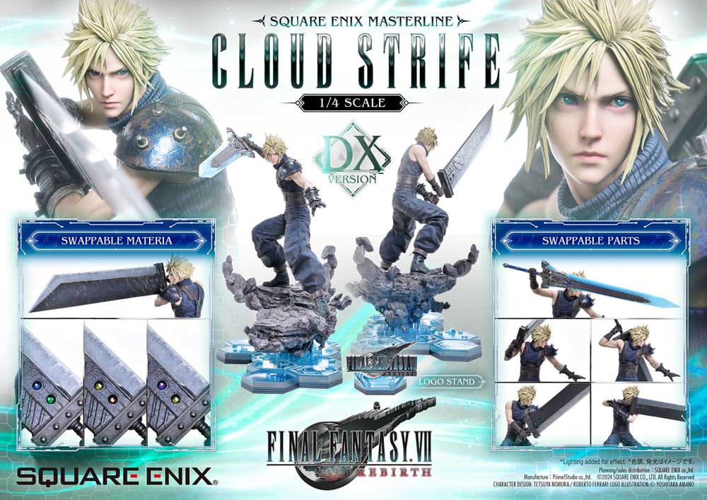Final Fantasy VII Rebirth Masterline Statue 1/4 Cloud Strife Deluxe Ver. 68 cm   - Versand: 7 Tage nach Bestellung