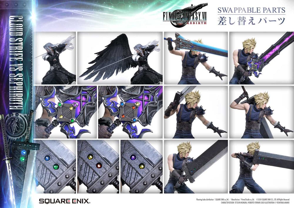 Final Fantasy VII Rebirth Masterline Statuen 2er-Pack 1/4 Cloud Strife vs Sephiroth 69 cm    - Preorder - ETA: 25.06.2026
