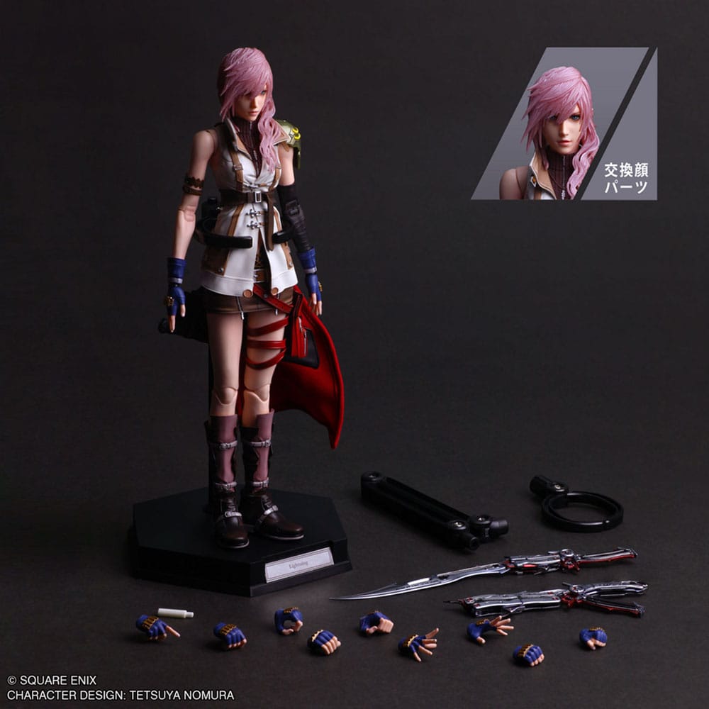 Final Fantasy XIII Play Arts Shin Actionfigur Lightning 26 cm   - Versand: 7 Tage nach Bestellung