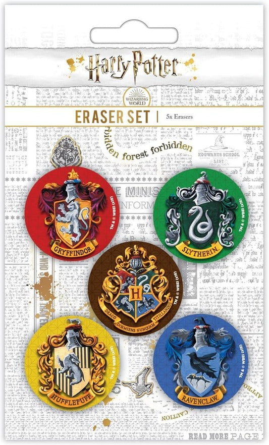 Harry Potter Radierer Set Hogwarts Wappen - Preorder - ETA: 09.11.2026