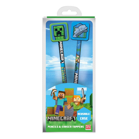 Minecraft Bleistifte mit Topper 2er-Pack  - Preorder - ETA: 09.10.2025