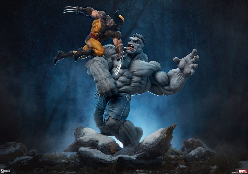 Marvel Statue Grey Hulk vs Wolverine 58 cm - Versand: 5-7 Tage nach Bestellung