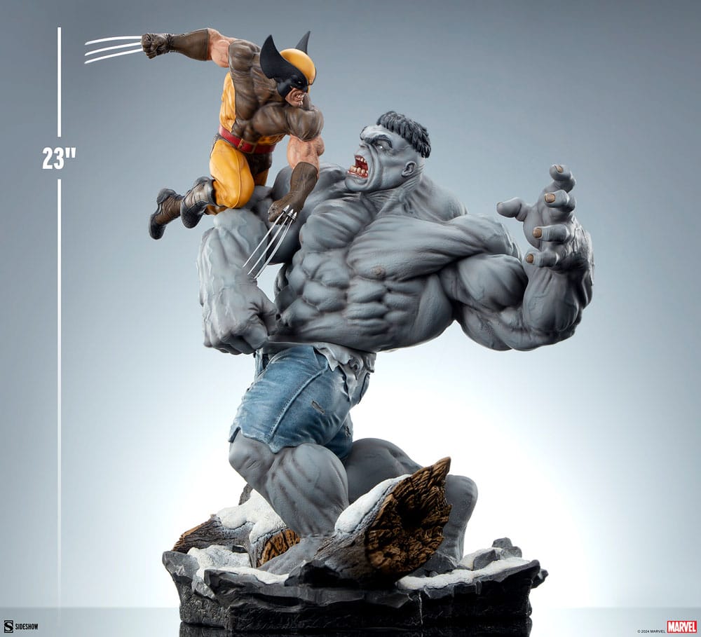 Marvel Statue Grey Hulk vs Wolverine 58 cm - Versand: 5-7 Tage nach Bestellung