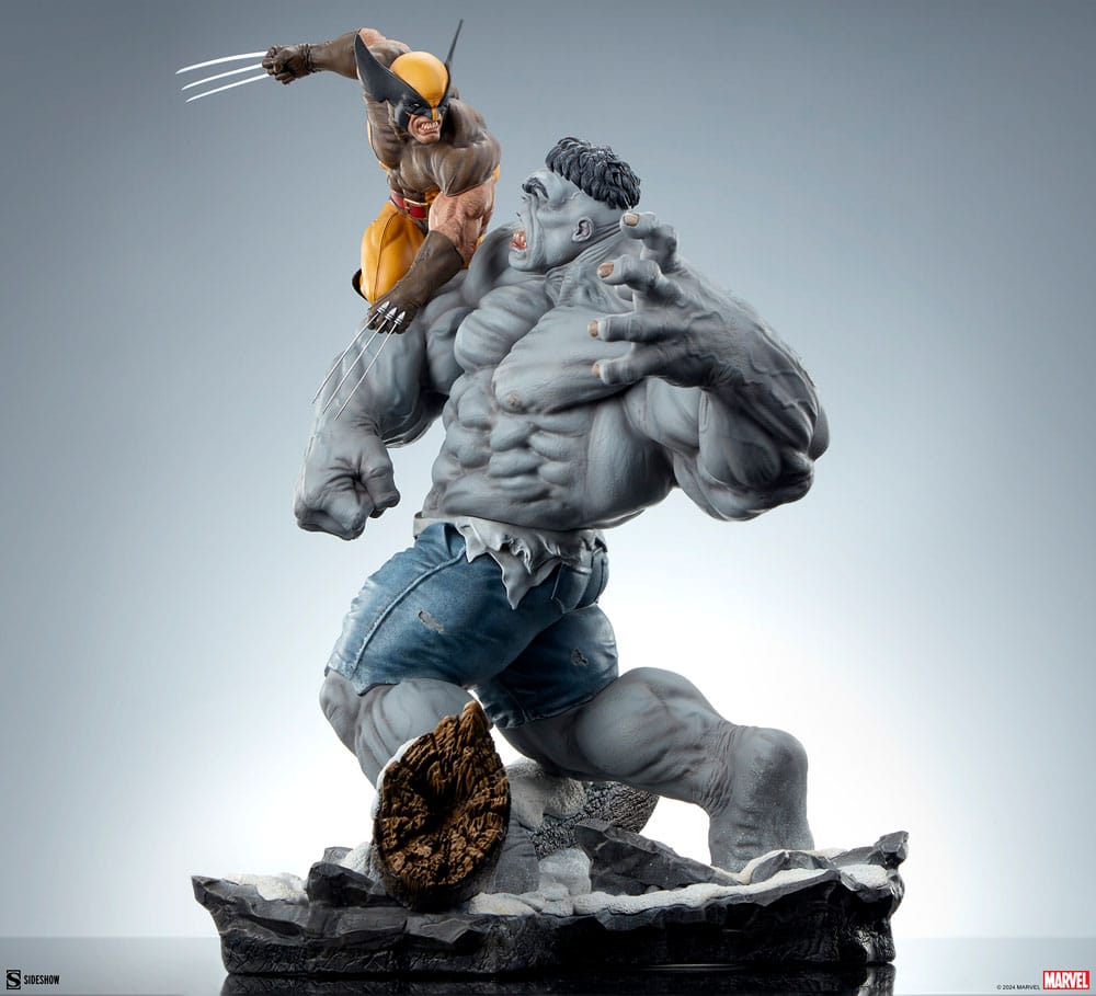 Marvel Statue Grey Hulk vs Wolverine 58 cm - Versand: 5-7 Tage nach Bestellung