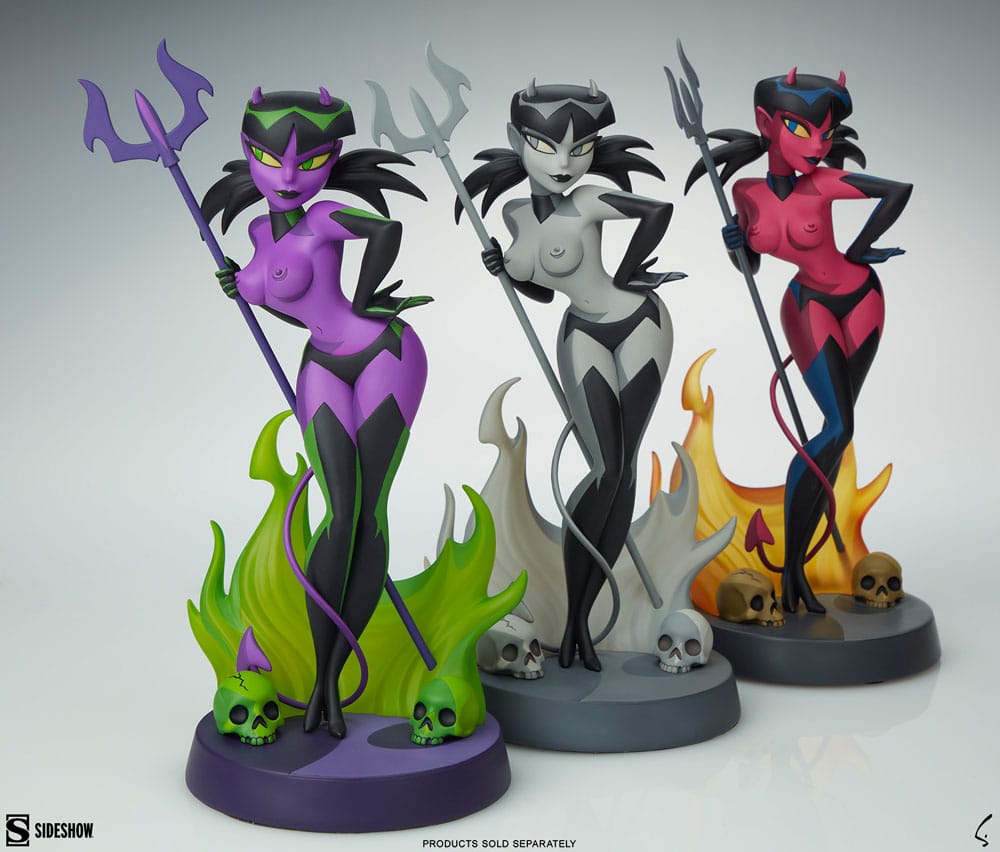 Original Artist Series Statue Devil Girl (Purple and Green Variant) 30 cm - Versand: 5-7 Tage nach Bestellung