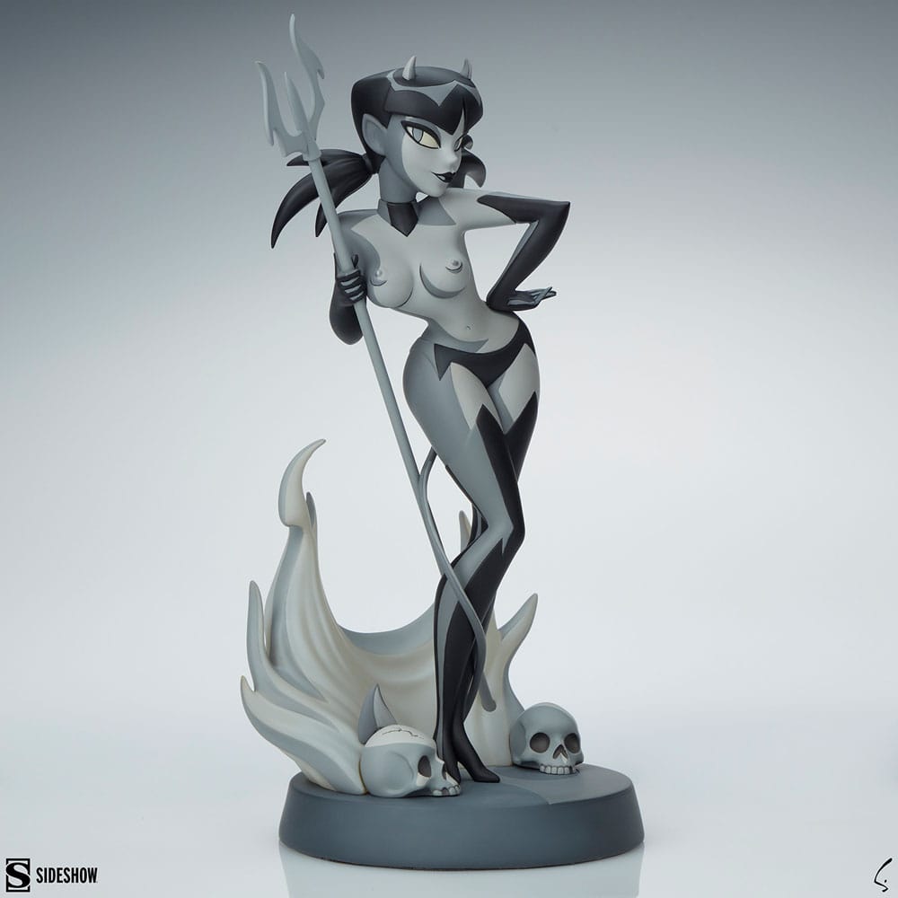 Original Artist Series Statue Devil Girl (Black and White Variant) 30 cm - Versand: 5-7 Tage nach Bestellung