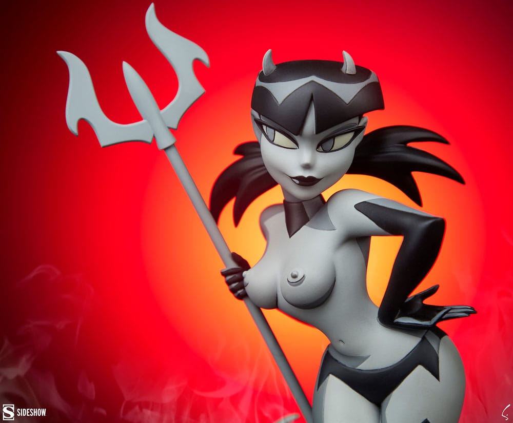 Original Artist Series Statue Devil Girl (Black and White Variant) 30 cm - Versand: 5-7 Tage nach Bestellung