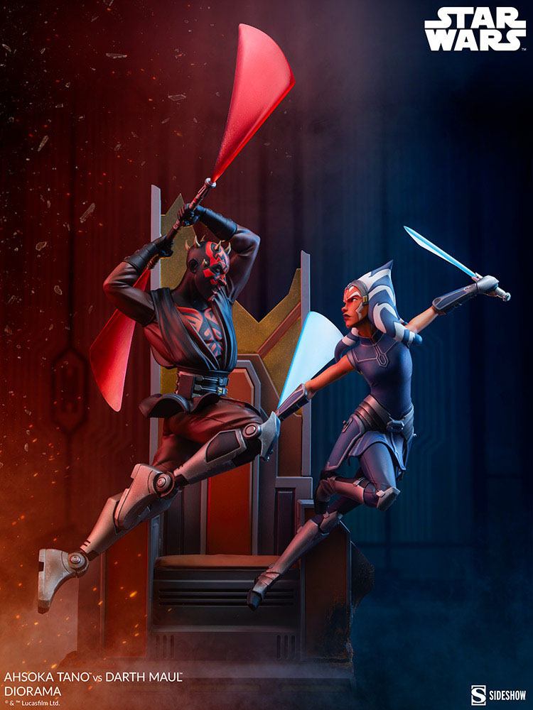 Star Wars: The Clone Wars Diorama Ahsoka Tano vs Darth Maul 51 cm - Preorder - ETA: Anfang 01.2025