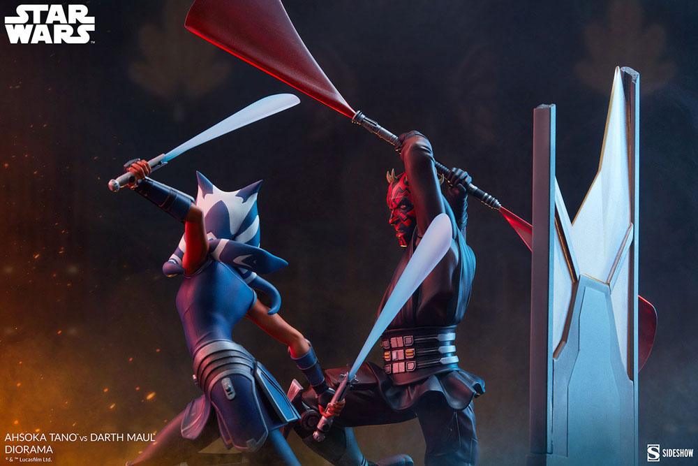 Star Wars: The Clone Wars Diorama Ahsoka Tano vs Darth Maul 51 cm - Preorder - ETA: Anfang 01.2025