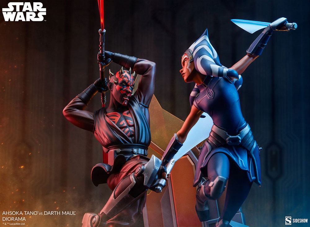 Star Wars: The Clone Wars Diorama Ahsoka Tano vs Darth Maul 51 cm - Preorder - ETA: Anfang 01.2025