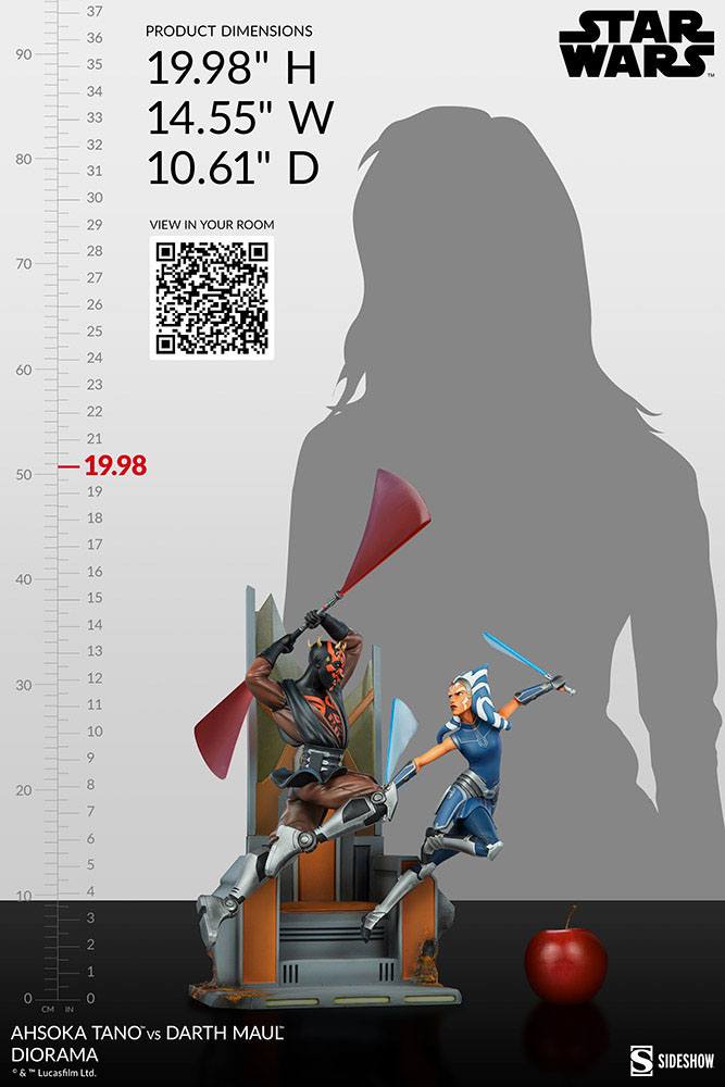 Star Wars: The Clone Wars Diorama Ahsoka Tano vs Darth Maul 51 cm - Preorder - ETA: Anfang 01.2025