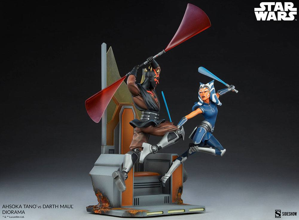 Star Wars: The Clone Wars Diorama Ahsoka Tano vs Darth Maul 51 cm - Preorder - ETA: Anfang 01.2025