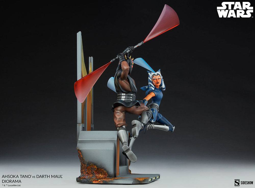 Star Wars: The Clone Wars Diorama Ahsoka Tano vs Darth Maul 51 cm - Preorder - ETA: Anfang 01.2025