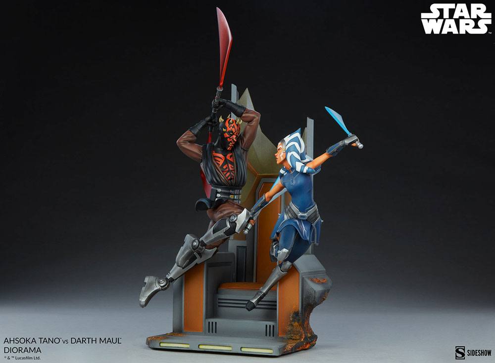 Star Wars: The Clone Wars Diorama Ahsoka Tano vs Darth Maul 51 cm - Preorder - ETA: Anfang 01.2025