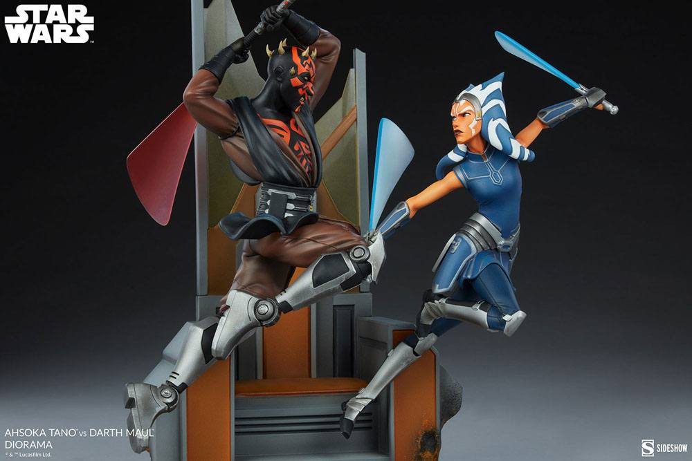 Star Wars: The Clone Wars Diorama Ahsoka Tano vs Darth Maul 51 cm - Preorder - ETA: Anfang 01.2025