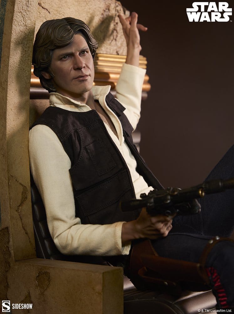 Star Wars Episode IV Mixed Media Premium Format Figur Han Solo: Sorry About the Mess 32 cm - Preorder - ETA: 25.01.2027