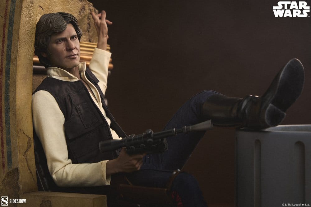 Star Wars Episode IV Mixed Media Premium Format Figur Han Solo: Sorry About the Mess 32 cm - Preorder - ETA: 25.01.2027