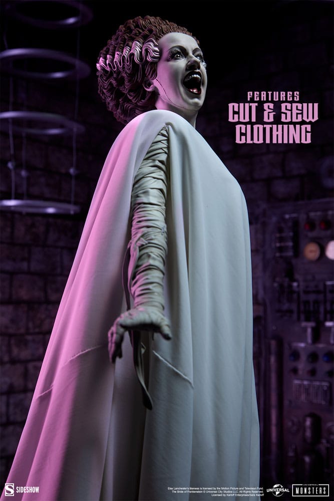 Frankensteins Braut Premium Format Mixed Media Statue The Bride of Frankenstein (Fabric Costume) 55 cm  - Preorder - ETA: 25.11.2026
