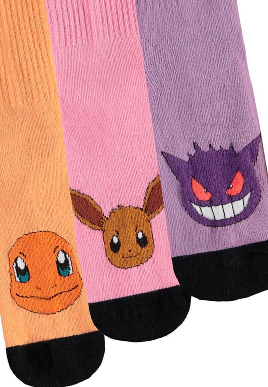 Pokemon Socken 3er-Pack Heads Colormix 35-38 - Versand: 7 Tage nach Bestellung