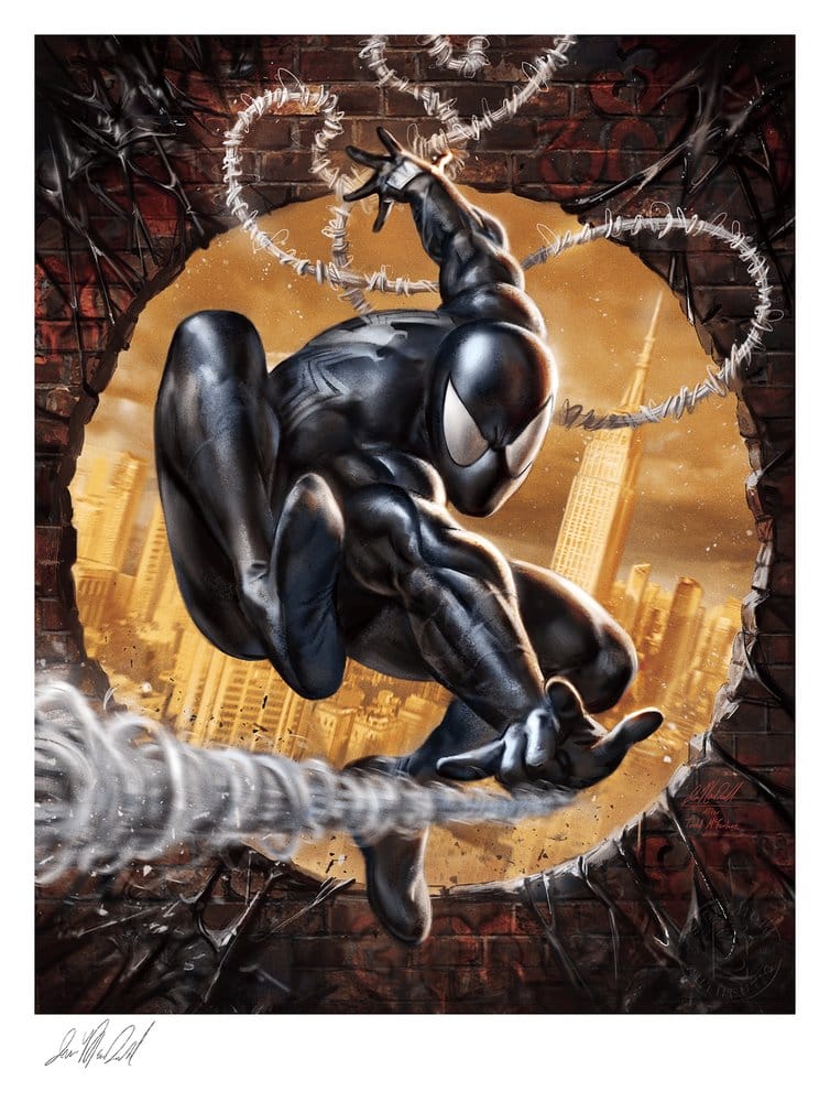 Marvel Kunstdruck The Amazing Spider-Man #300 Tribute (Black High-Gloss Variant) 41 x 61 cm - ungerahmt - Preorder - ETA: 25.01.2027