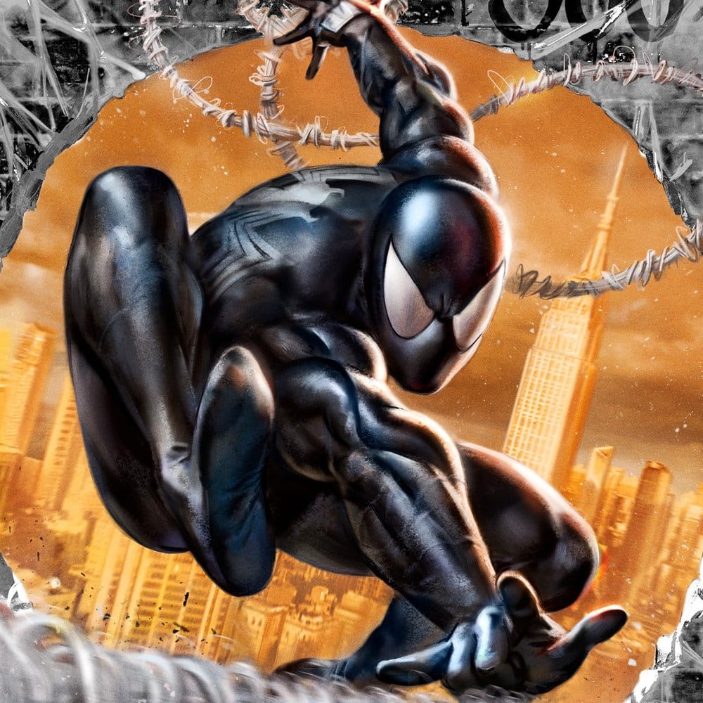 Marvel Kunstdruck The Amazing Spider-Man #300 Tribute (Black High-Gloss Variant) 41 x 61 cm - ungerahmt - Preorder - ETA: 25.01.2027