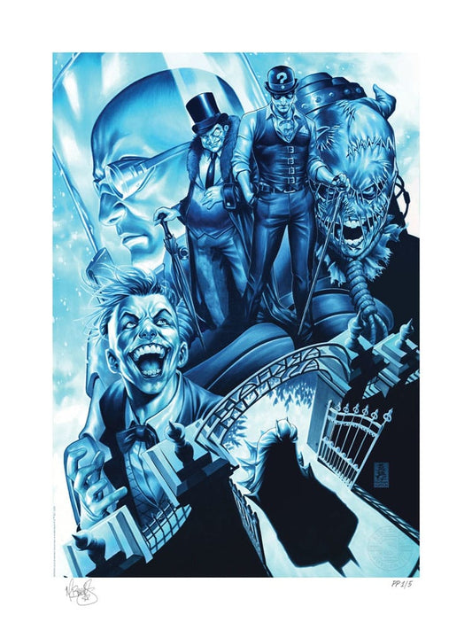 DC Comics Kunstdruck The Gates of Arkham 46 x 61 cm - ungerahmt - Preorder - ETA Anfang 02.2025