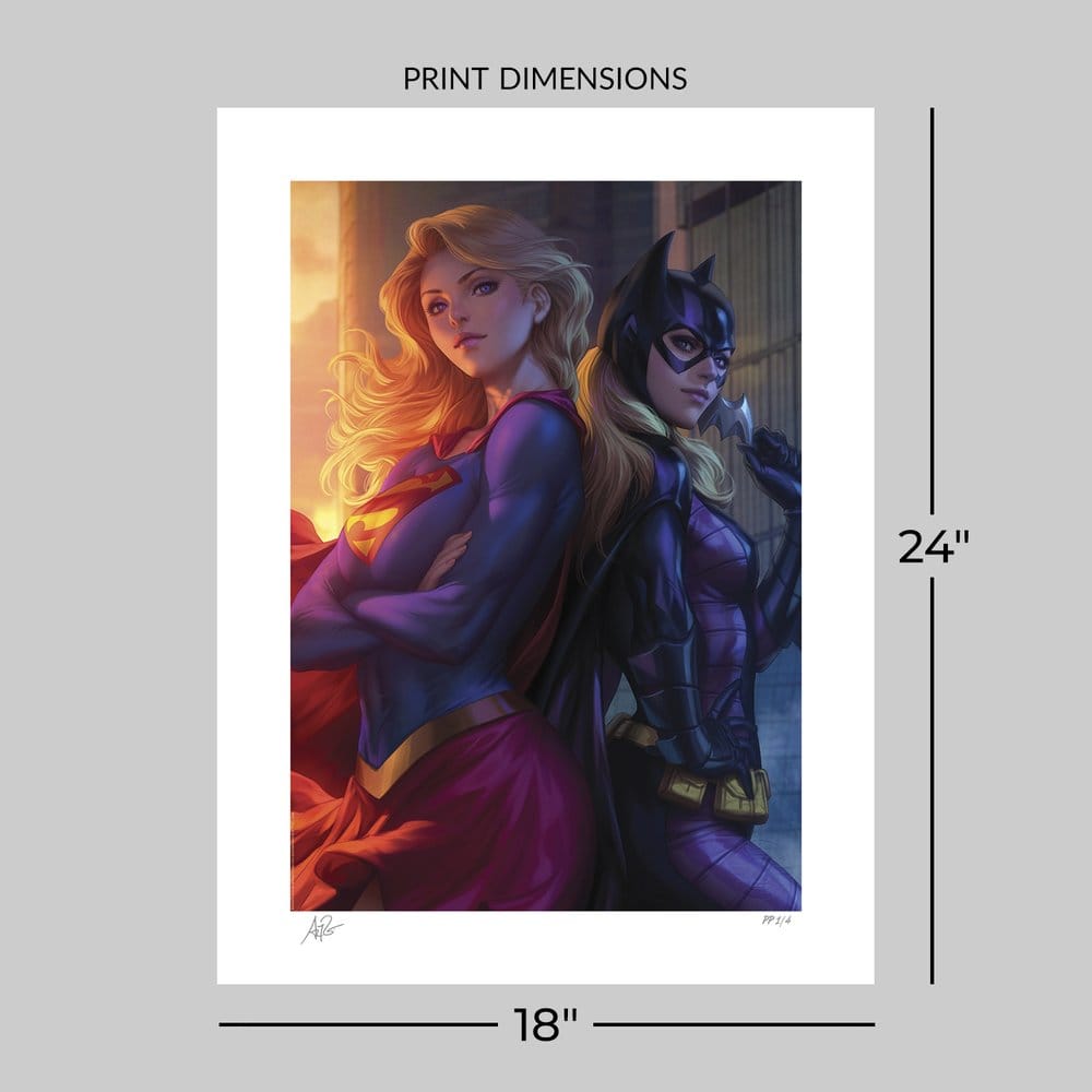 DC Comics Kunstdruck Supergirl & Batgirl 61 x 46 cm - ungerahmt - Preorder - ETA: 09.01.2027
