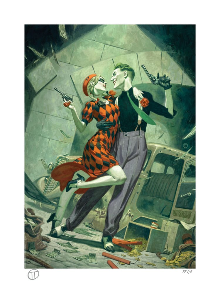 DC Comics Kunstdruck Harley Quinn & The Joker: Lawless Love 46 x 61 cm - limitiert - ungerahmt - Preorder - ETA: Mitte 04.2025