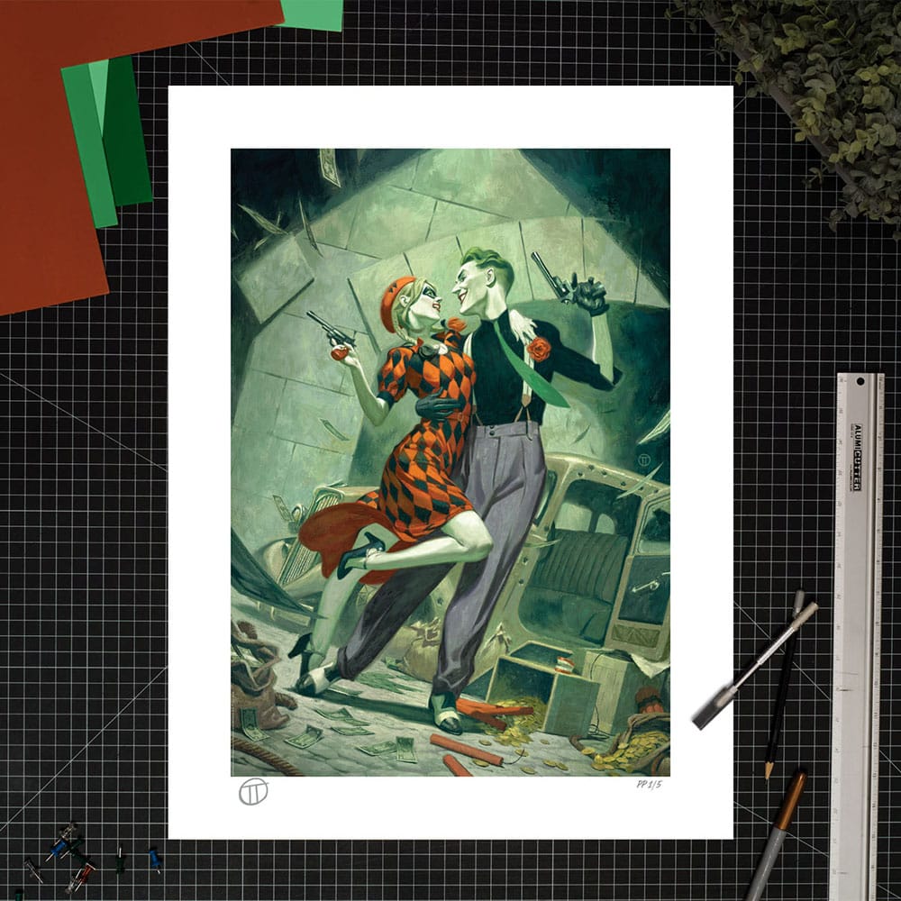 DC Comics Kunstdruck Harley Quinn & The Joker: Lawless Love 46 x 61 cm - limitiert - ungerahmt - Preorder - ETA: Mitte 04.2025