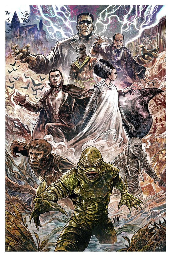 Universal Monsters Kunstdruck Universal Monsters by Vincenzo Riccardi 61 x 41 cm - ungerahmt - Preorder - ETA: 04.04.2026