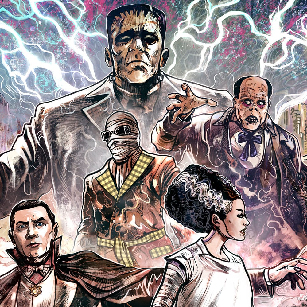 Universal Monsters Kunstdruck Universal Monsters by Vincenzo Riccardi 61 x 41 cm - ungerahmt - Preorder - ETA: 04.04.2026