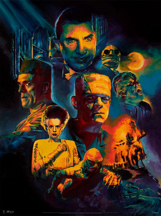 Universal Monsters Kunstdruck Collage by Chris Valentine 61 x 46 cm - ungerahmt - Preorder - ETA: 25.03.2026