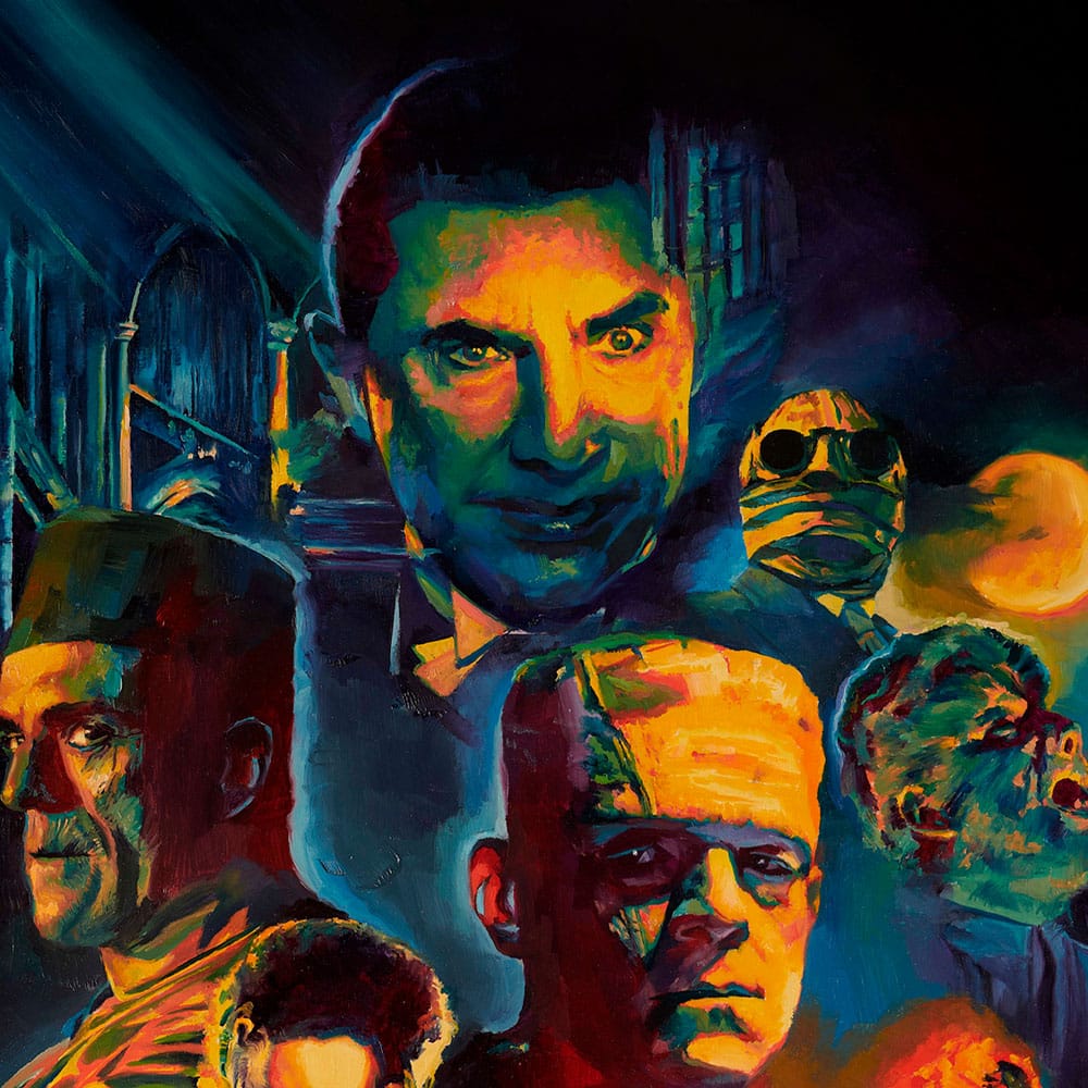 Universal Monsters Kunstdruck Collage by Chris Valentine 61 x 46 cm - ungerahmt - Preorder - ETA: 25.03.2026