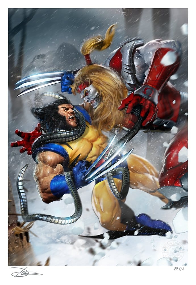 Marvel Kunstdruck Wolverine vs Omega Red 46 x 61 cm - ungerahmt - Preorder - ETA: 24.12.2026